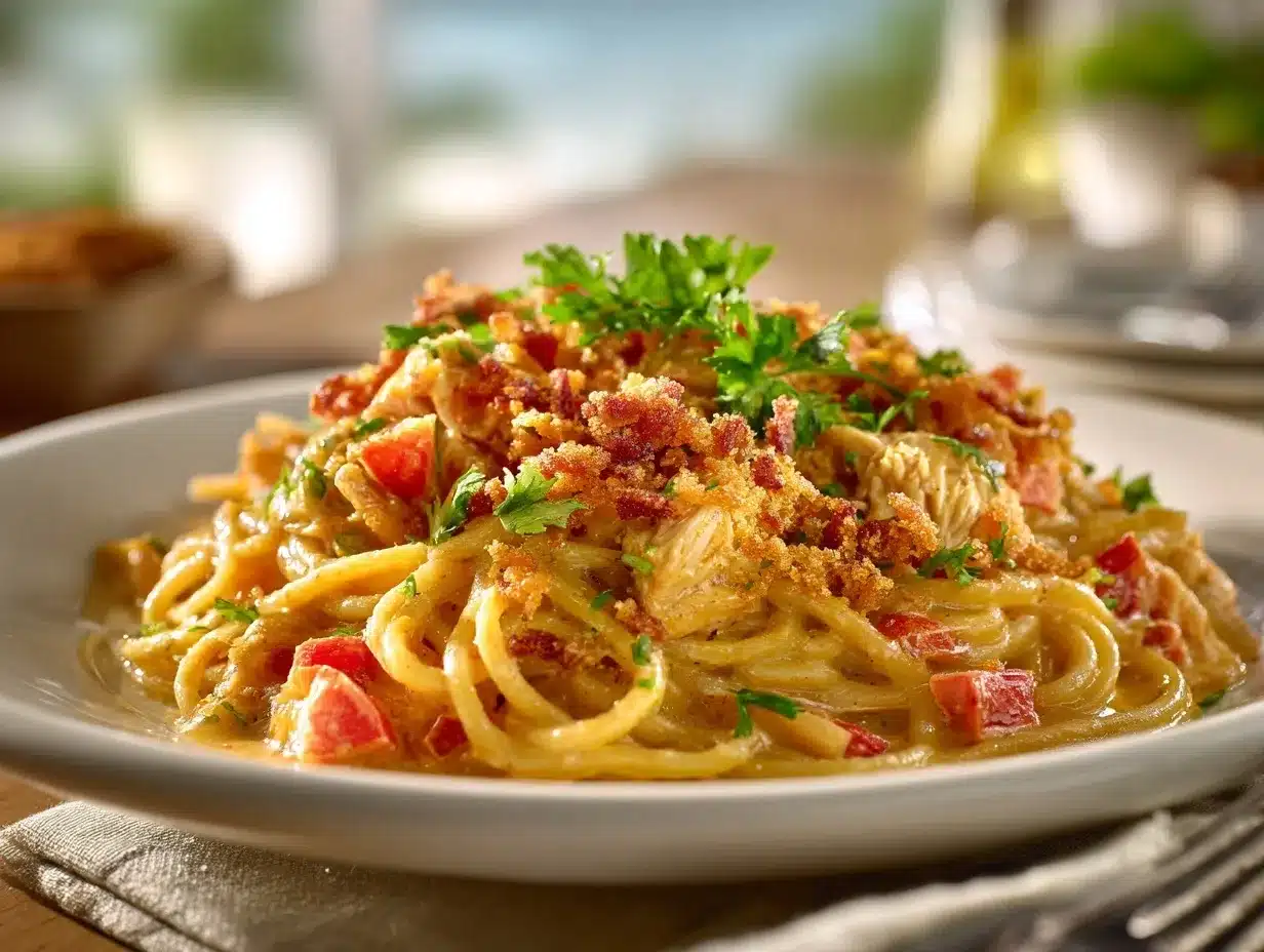 Southern Chicken Spaghetti Casserole preparation steps