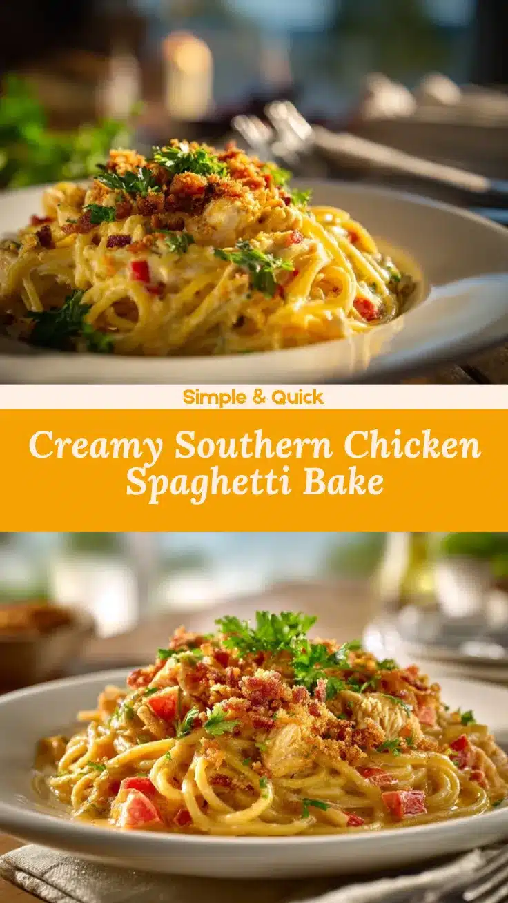 Southern Chicken Spaghetti Casserole recipe