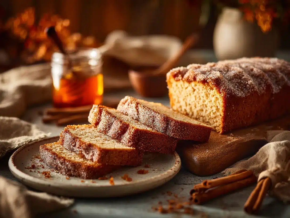 spiced apple cider donut loaf preparation steps