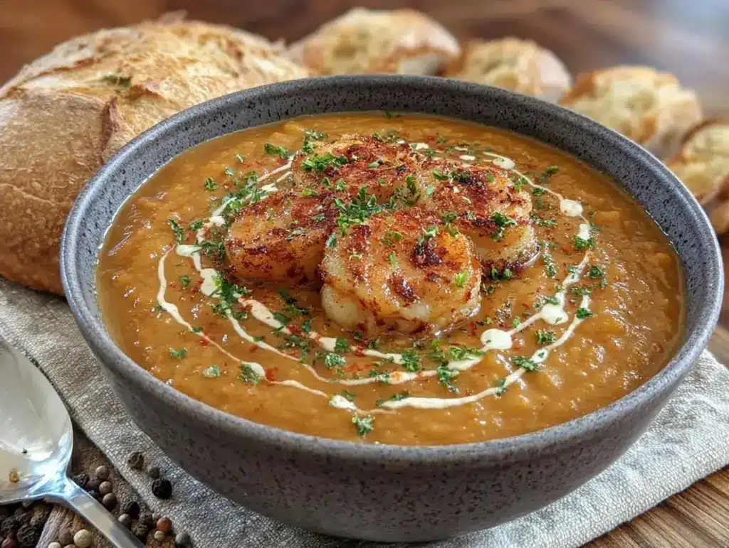sweet potato and chorizo soup - featured image
