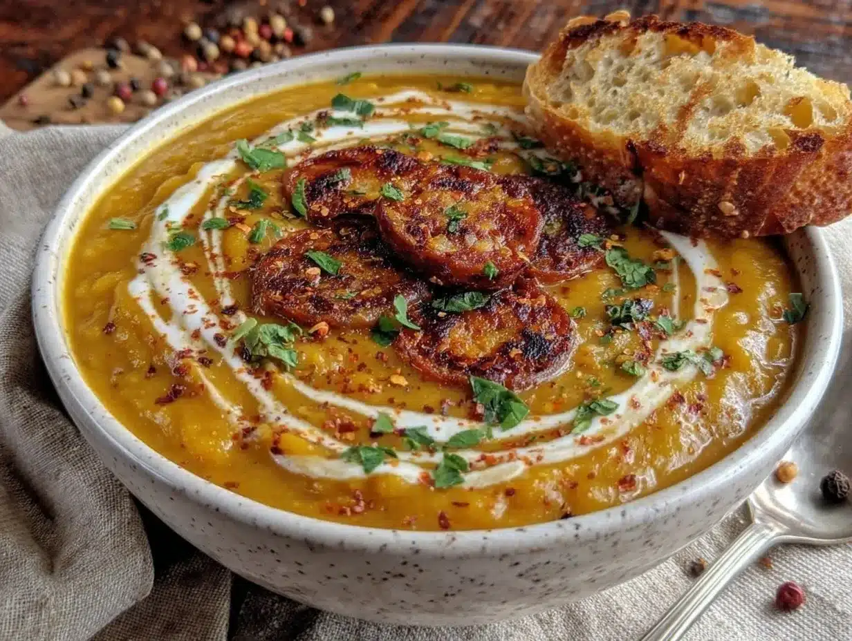 sweet potato and chorizo soup preparation steps