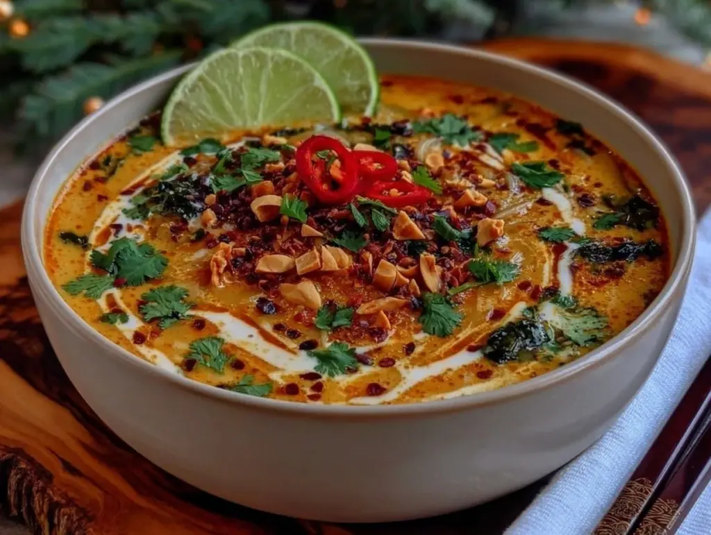 Thai coconut curry soup - featured image