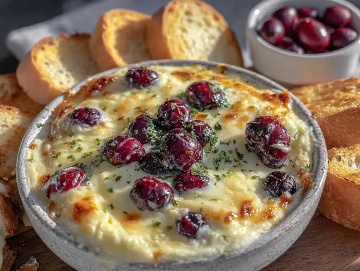 Warm Cranberry White Cheddar Dip preparation steps