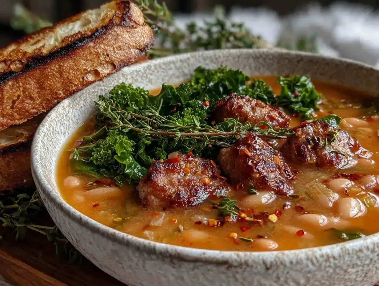 white bean and kale soup preparation steps