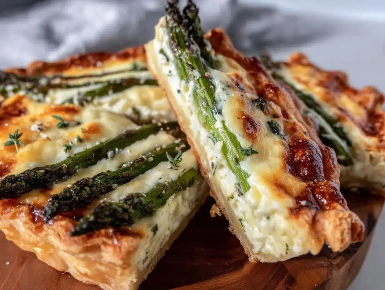 asparagus and Gruyere tart preparation steps