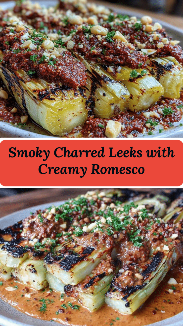 Charred Leeks with Romesco Sauce recipe