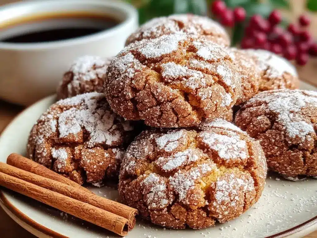 cinnamon coffee crinkles - featured image