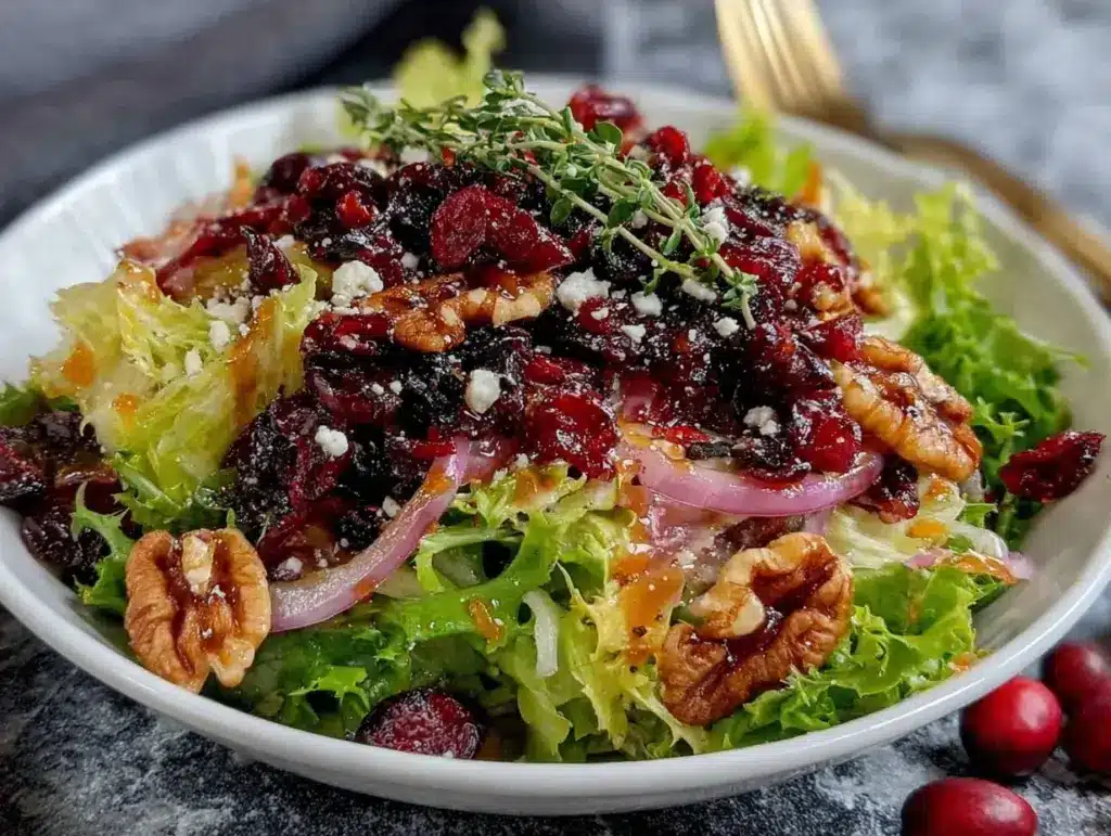 cranberry walnut salad - featured image