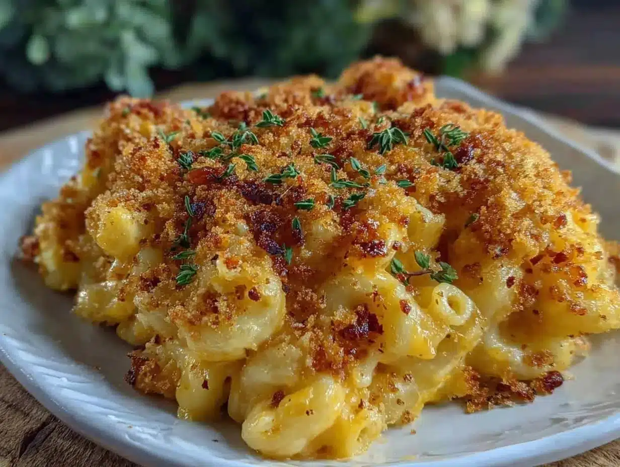 creamy baked cheddar mac-and-cheese preparation steps