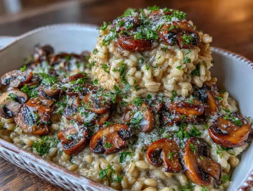 creamy barley risotto - featured image