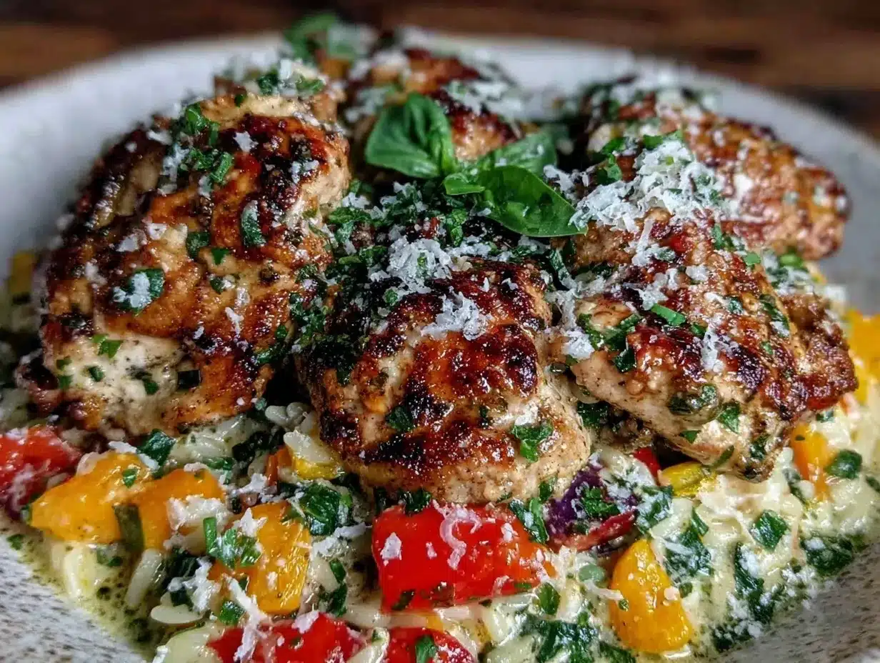 Creamy Boursin Orzo Bake preparation steps
