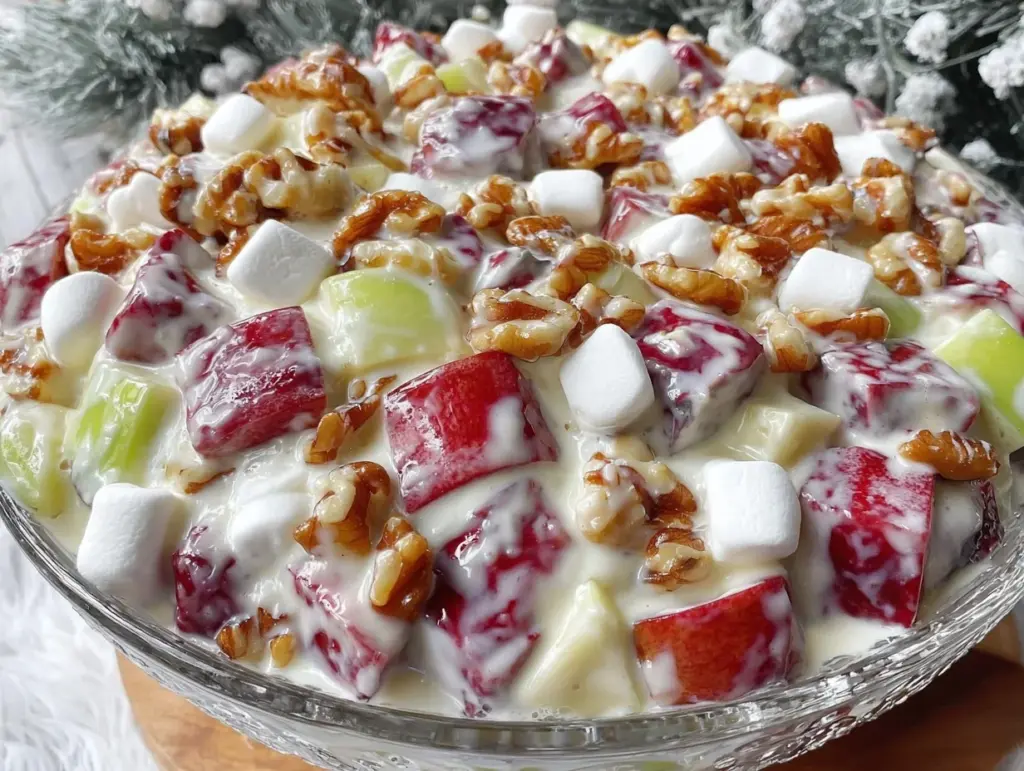 creamy cheesecake apple salad - featured image