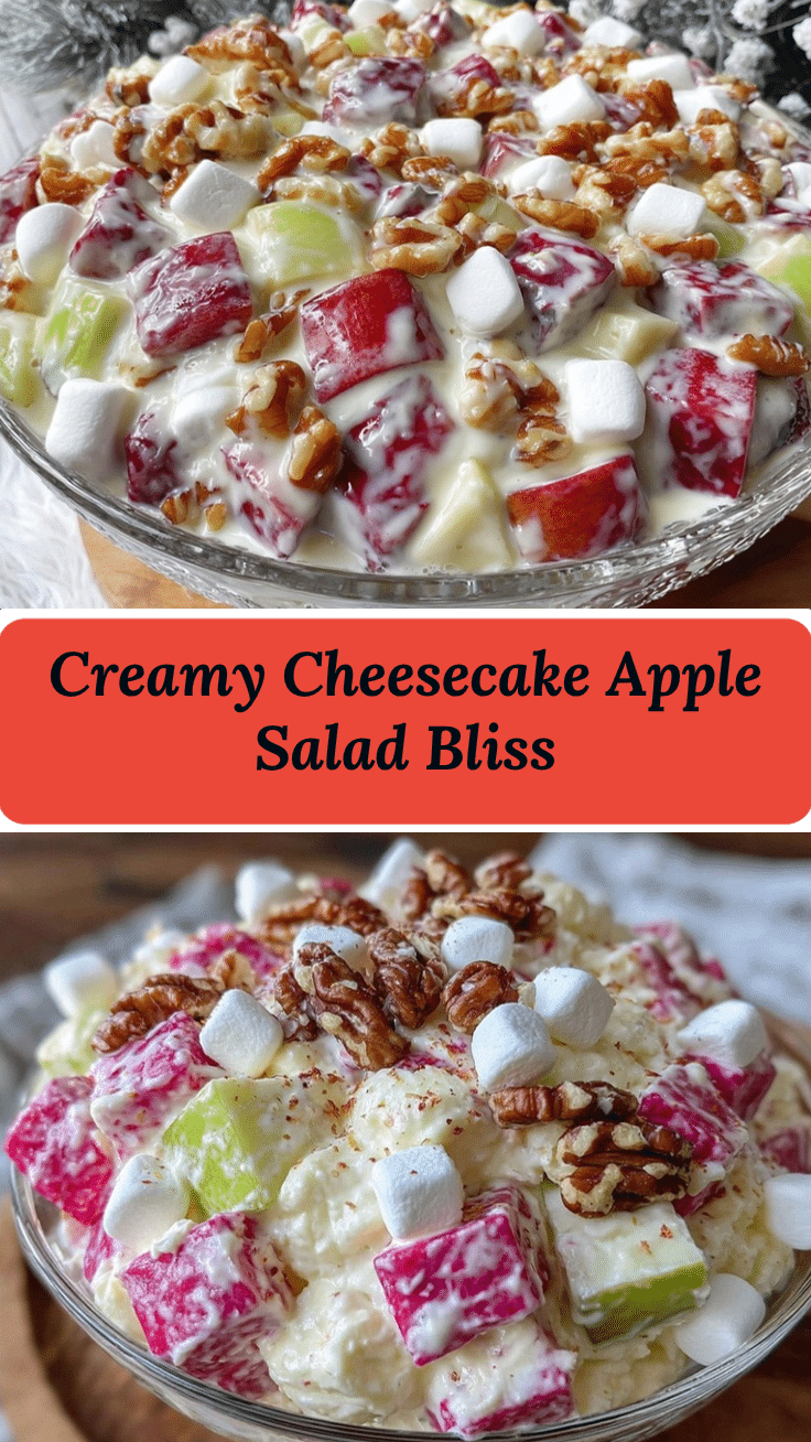 creamy cheesecake apple salad recipe