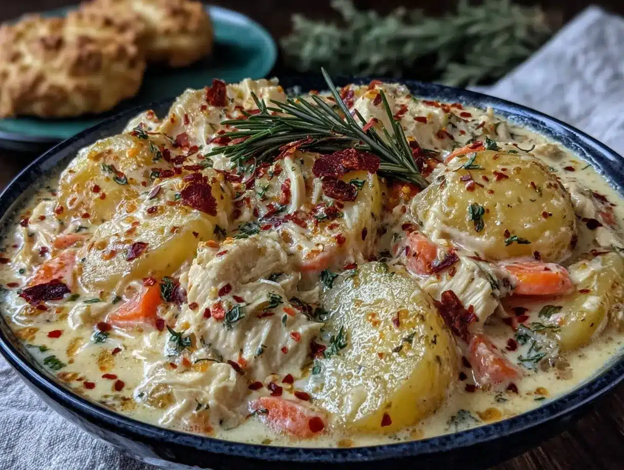 creamy chicken potato soup preparation steps