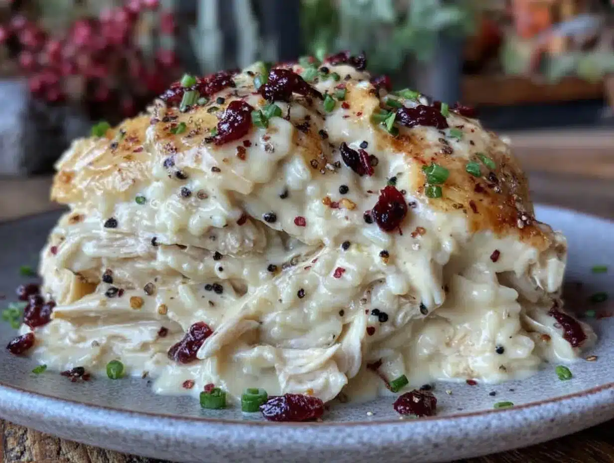 creamy crockpot chicken and rice preparation steps