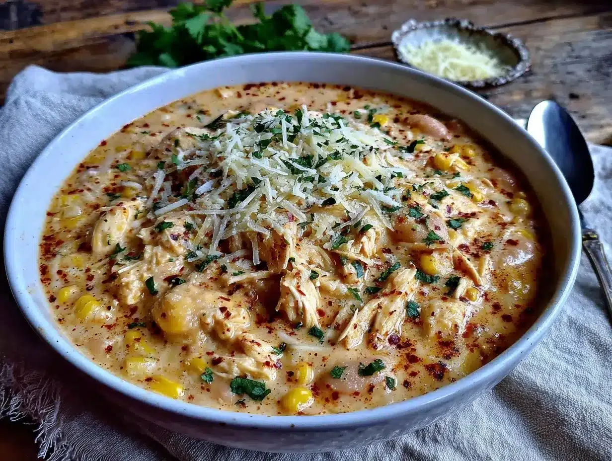 creamy crockpot white chicken chili preparation steps