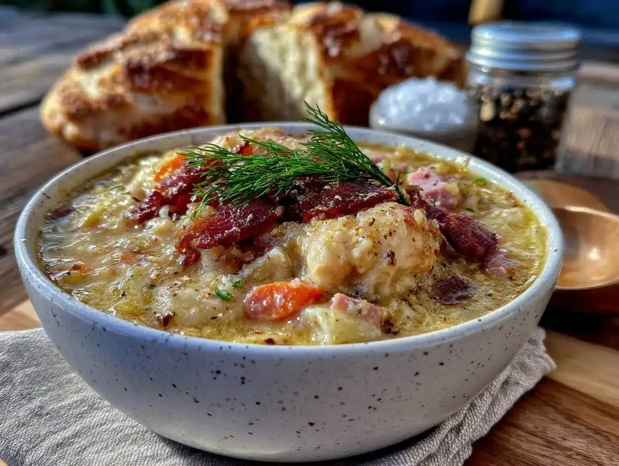 creamy ham and potato soup preparation steps