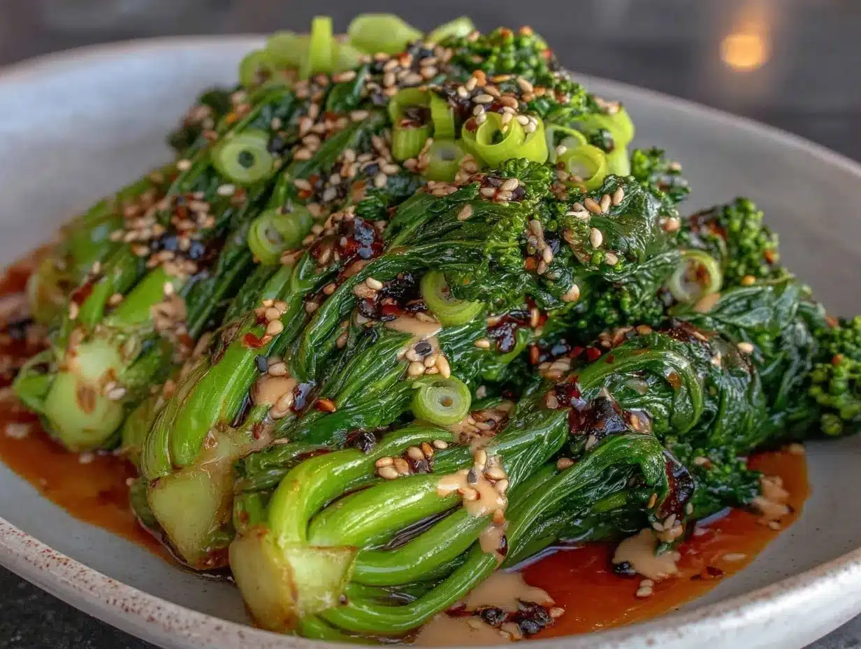 creamy Japanese sesame spinach preparation steps