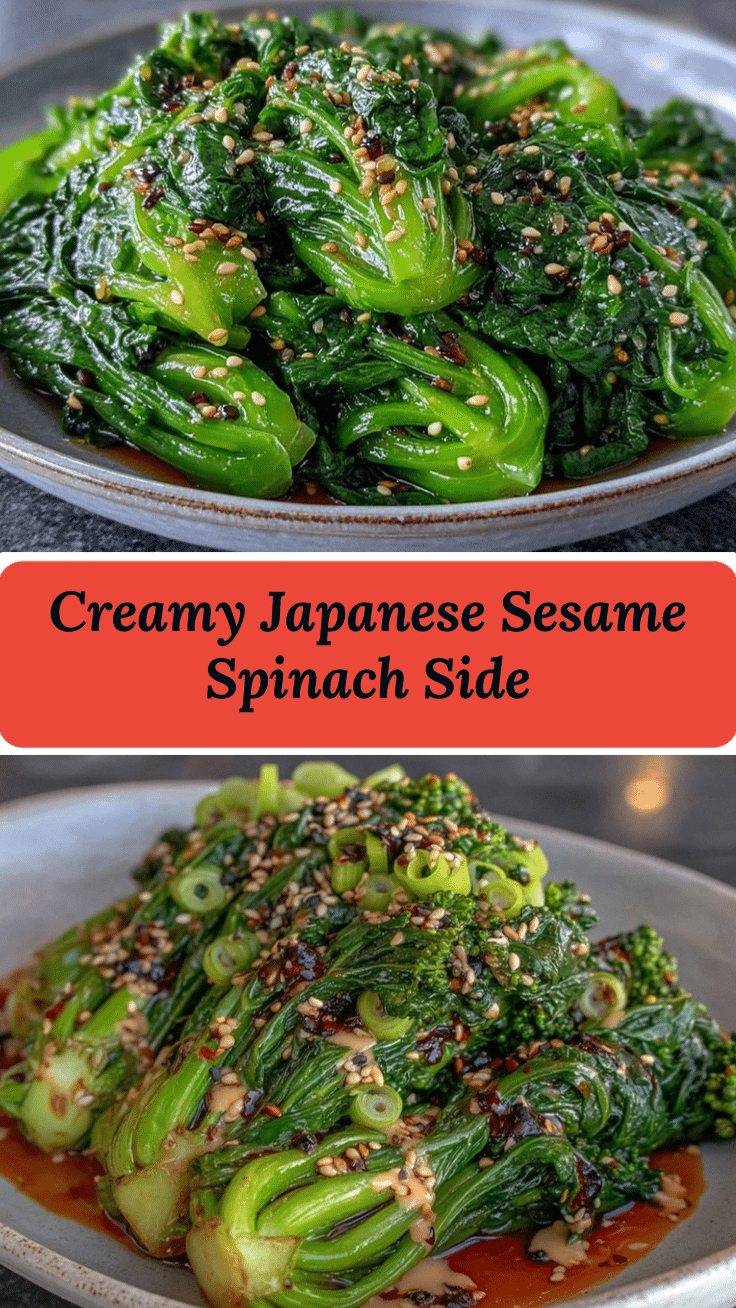 creamy Japanese sesame spinach recipe