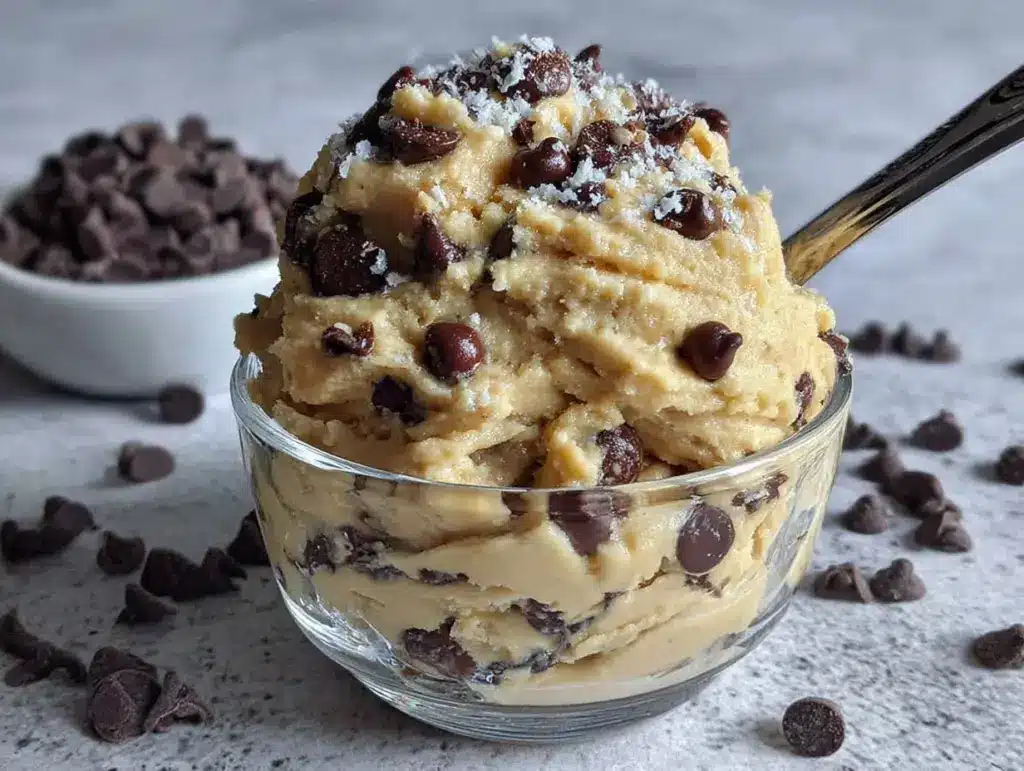 creamy protein cookie dough - featured image