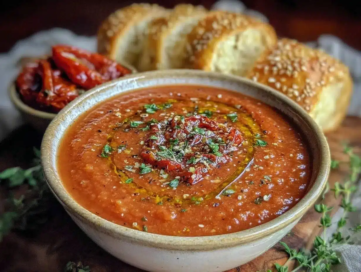creamy roasted red pepper soup preparation steps