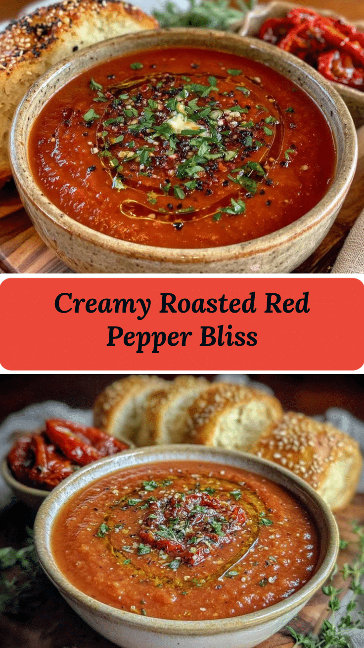 creamy roasted red pepper soup recipe