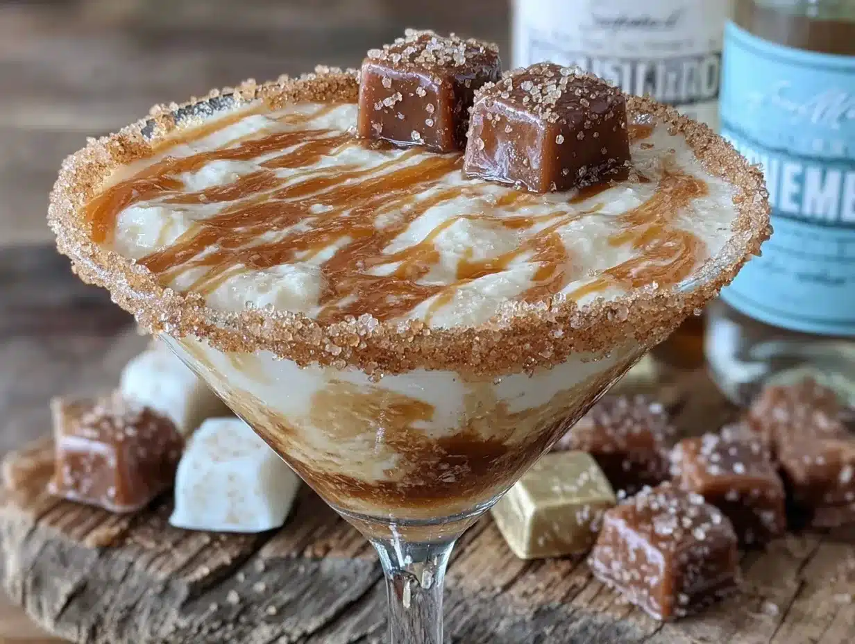 Creamy Salted Caramel Martini preparation steps