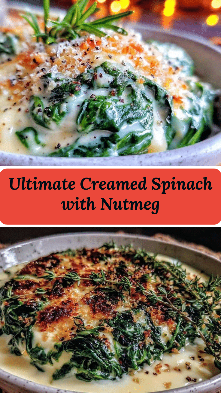 creamy spinach with nutmeg recipe