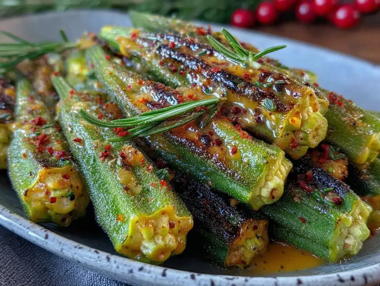crispy charred okra preparation steps