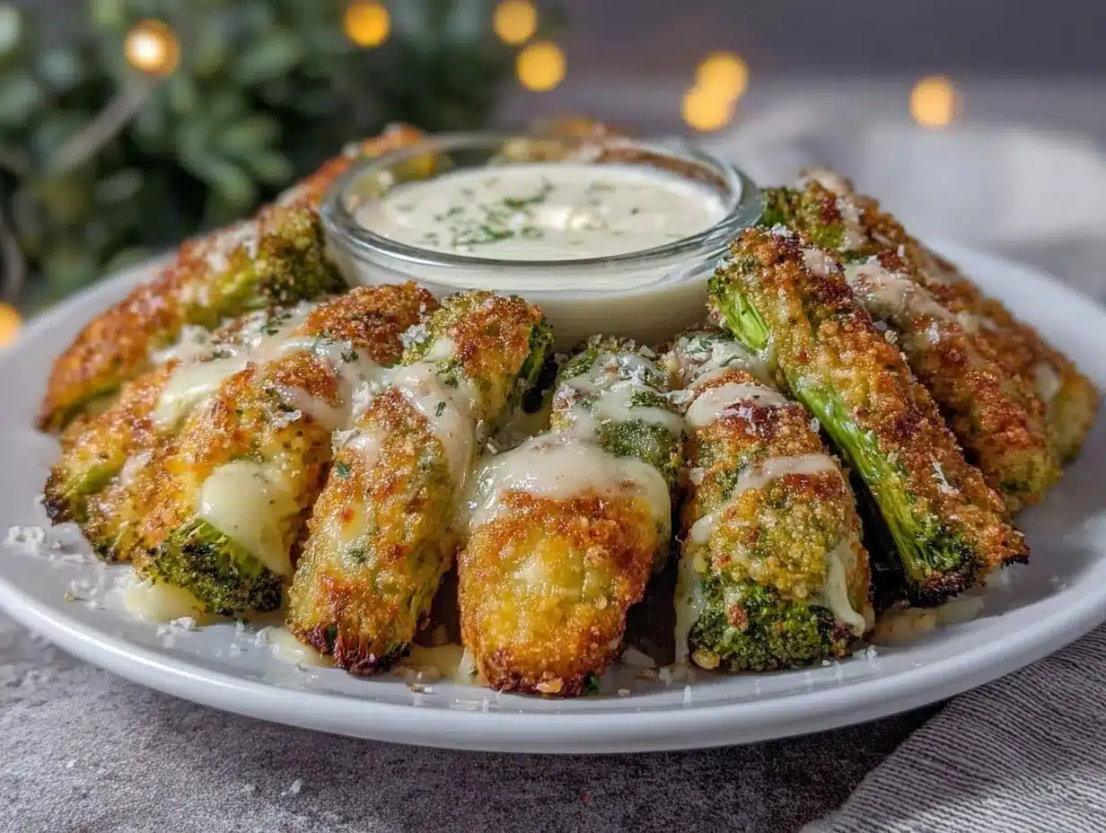 crispy cheese baked broccoli preparation steps