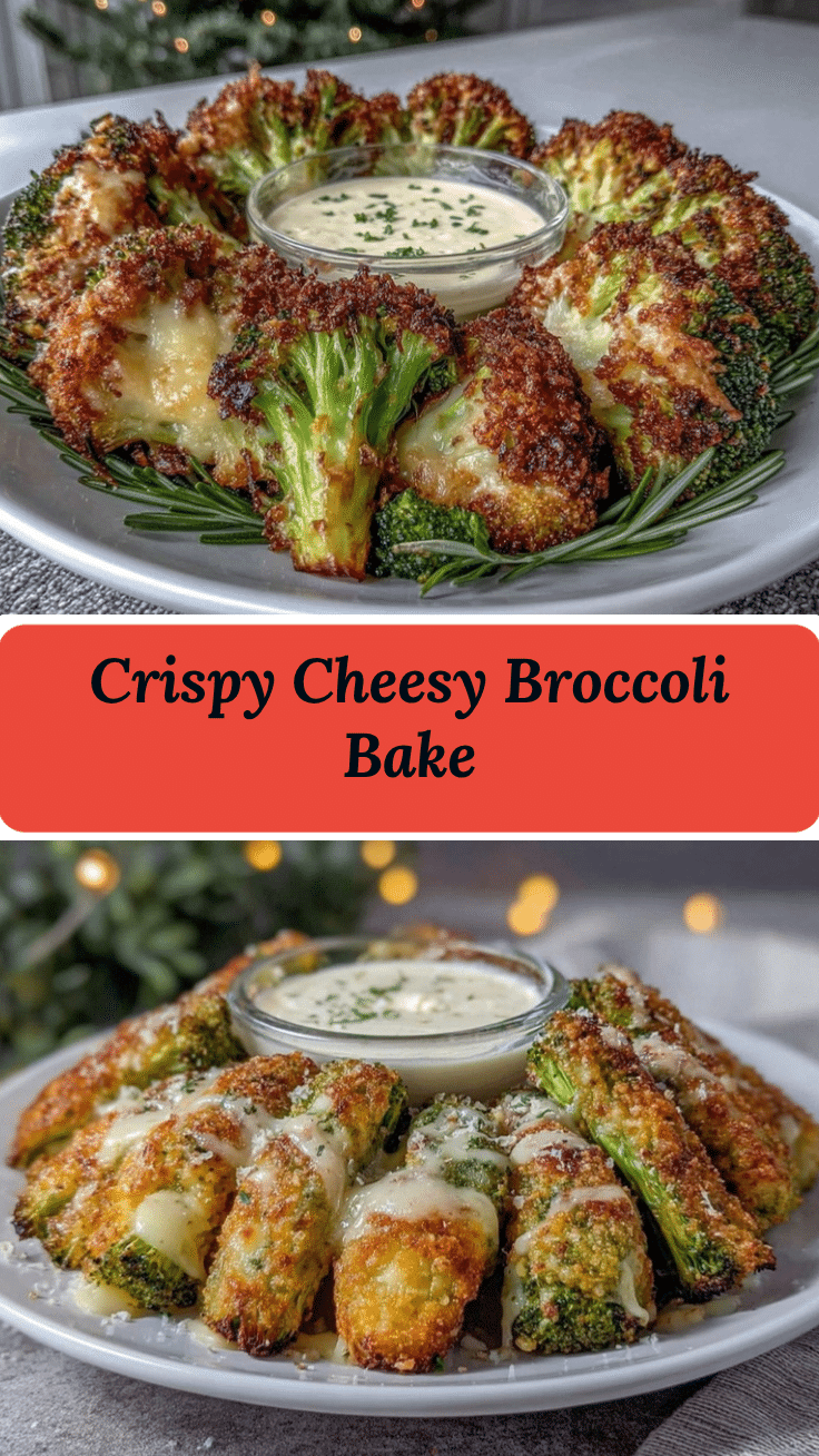 crispy cheese baked broccoli recipe