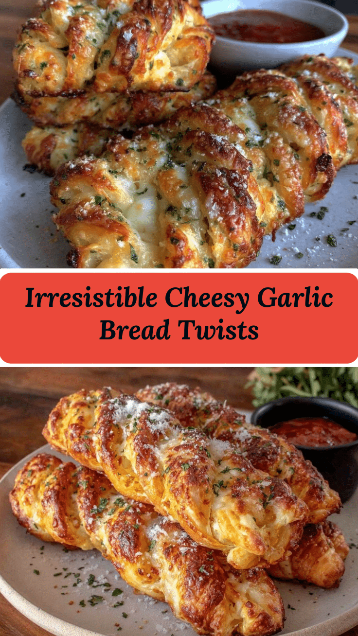 crispy cheesy garlic bread twists recipe