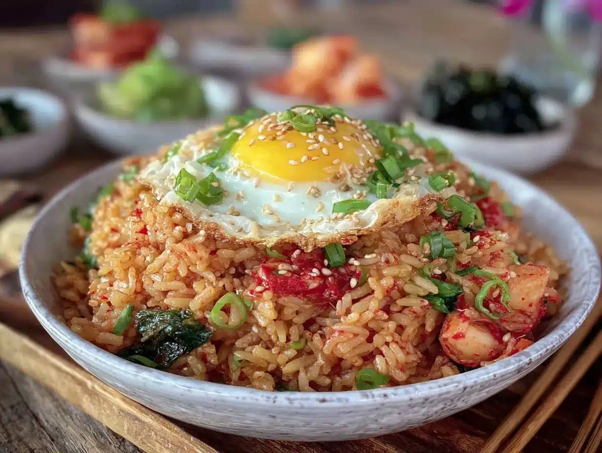 crispy kimchi fried rice preparation steps