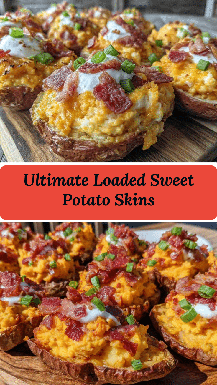 crispy loaded twice-baked sweet potato skins recipe