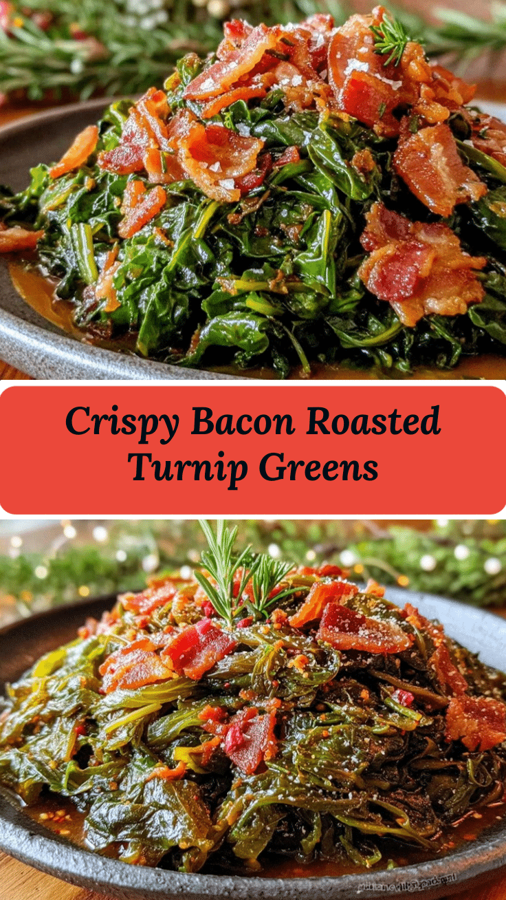 crispy roasted turnip greens with bacon recipe