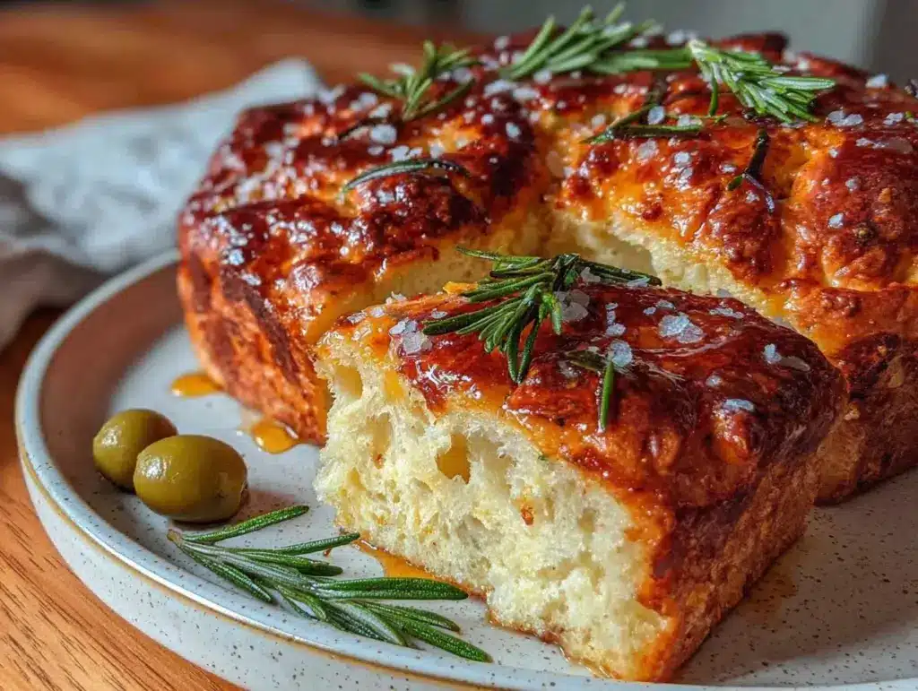 crispy rosemary olive oil bread - featured image
