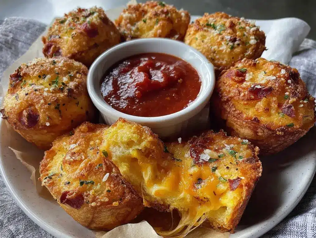 crispy stuffed pizza rolls - featured image