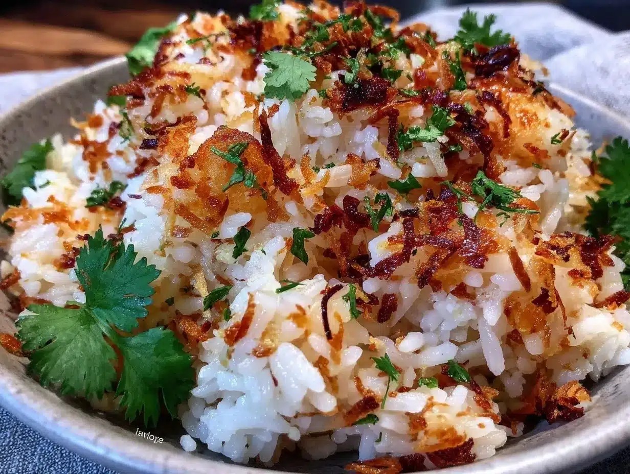 fluffy coconut rice preparation steps