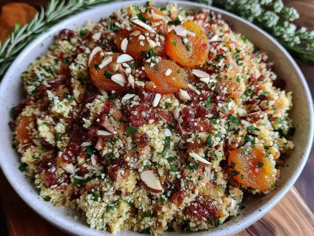 fluffy herbed couscous - featured image