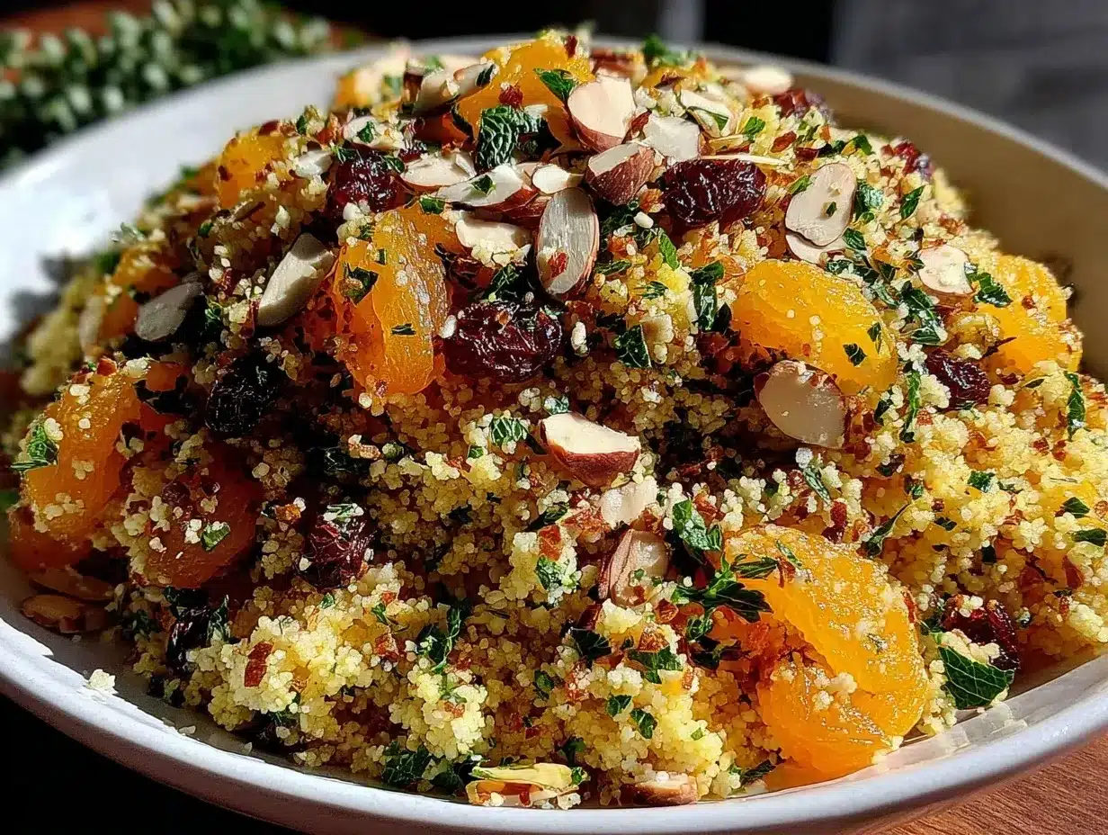 fluffy herbed couscous preparation steps
