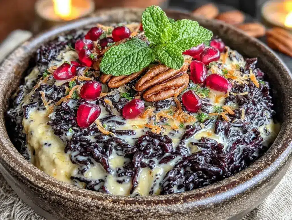 forbidden black rice with coconut - featured image