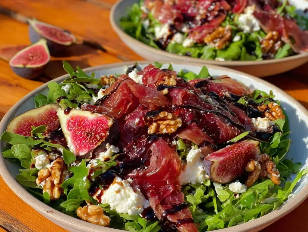 fresh fig and prosciutto salad - featured image
