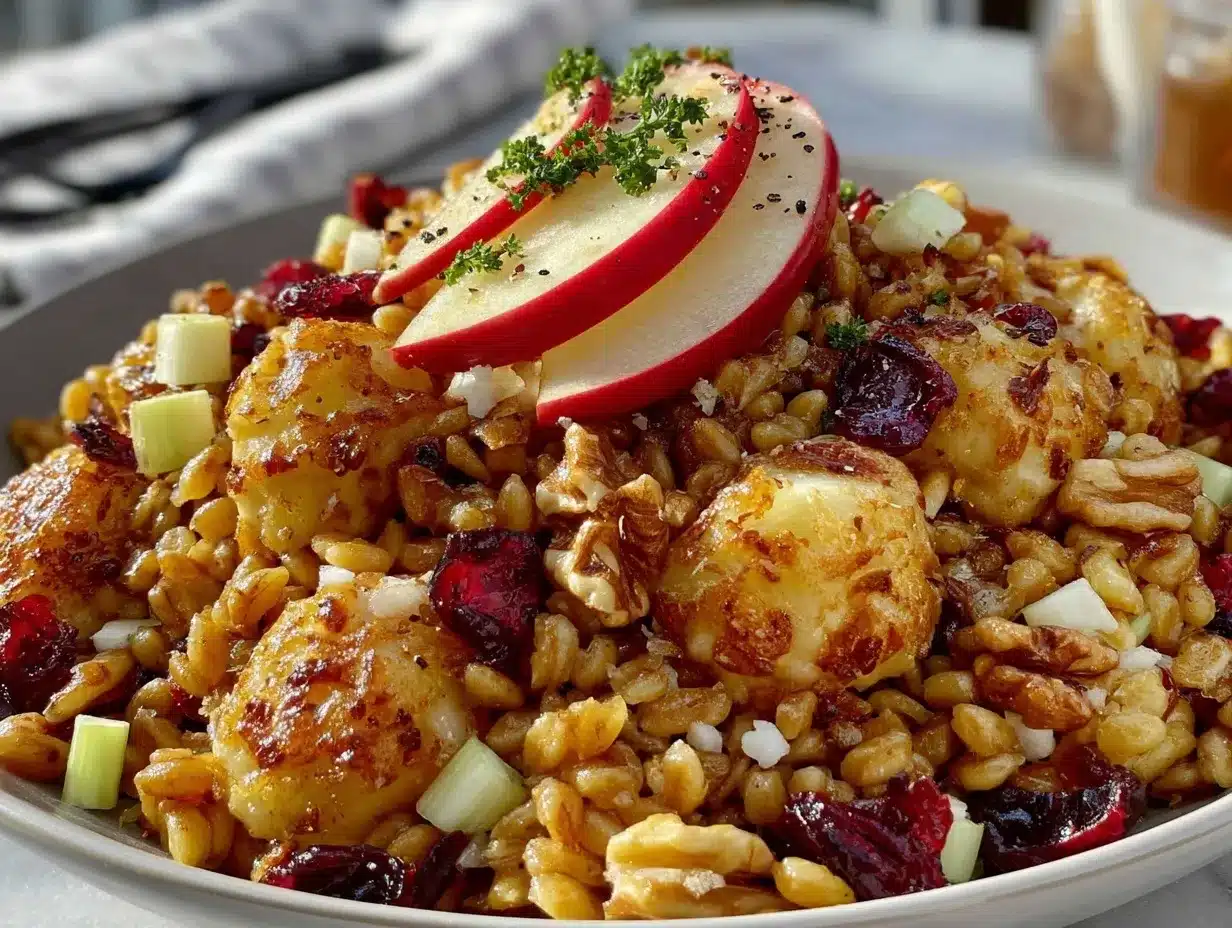 fresh kamut berry salad preparation steps