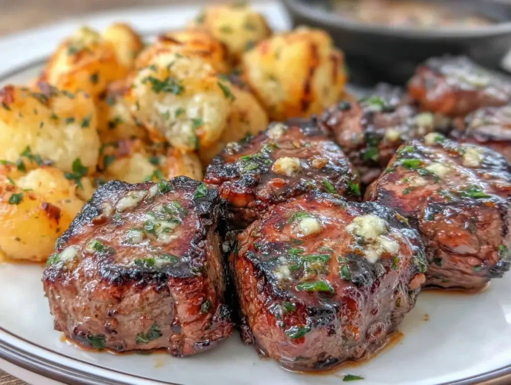 garlic butter steak bites - featured image