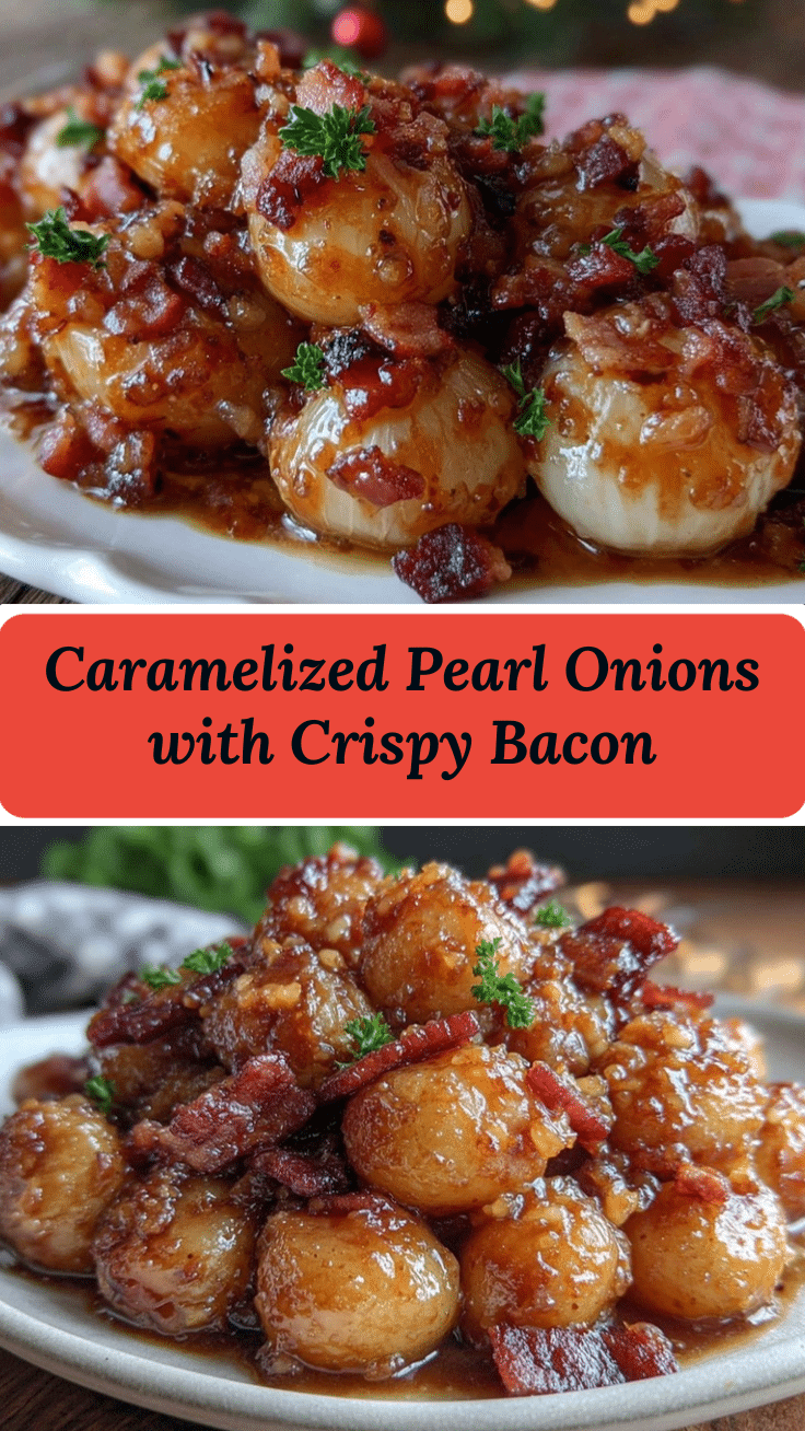 glazed pearl onions with crispy bacon recipe