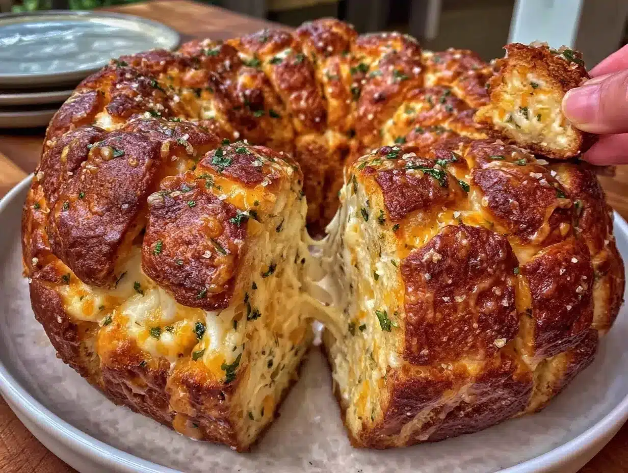 herb and cheese monkey bread preparation steps