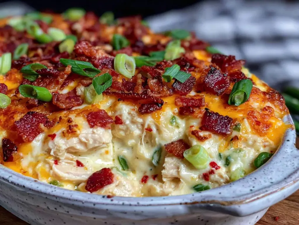 keto chicken bacon ranch casserole - featured image