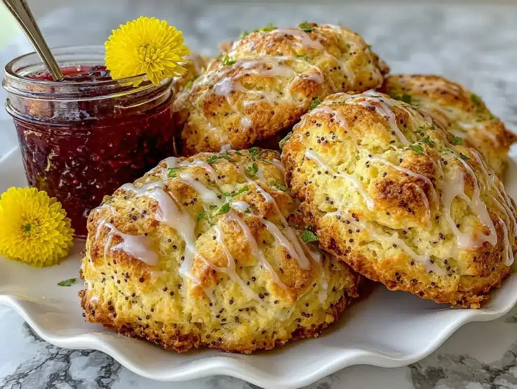 lemon and poppy seed scones - featured image