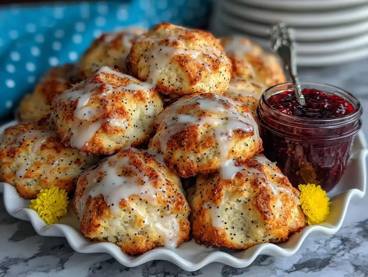 lemon and poppy seed scones preparation steps