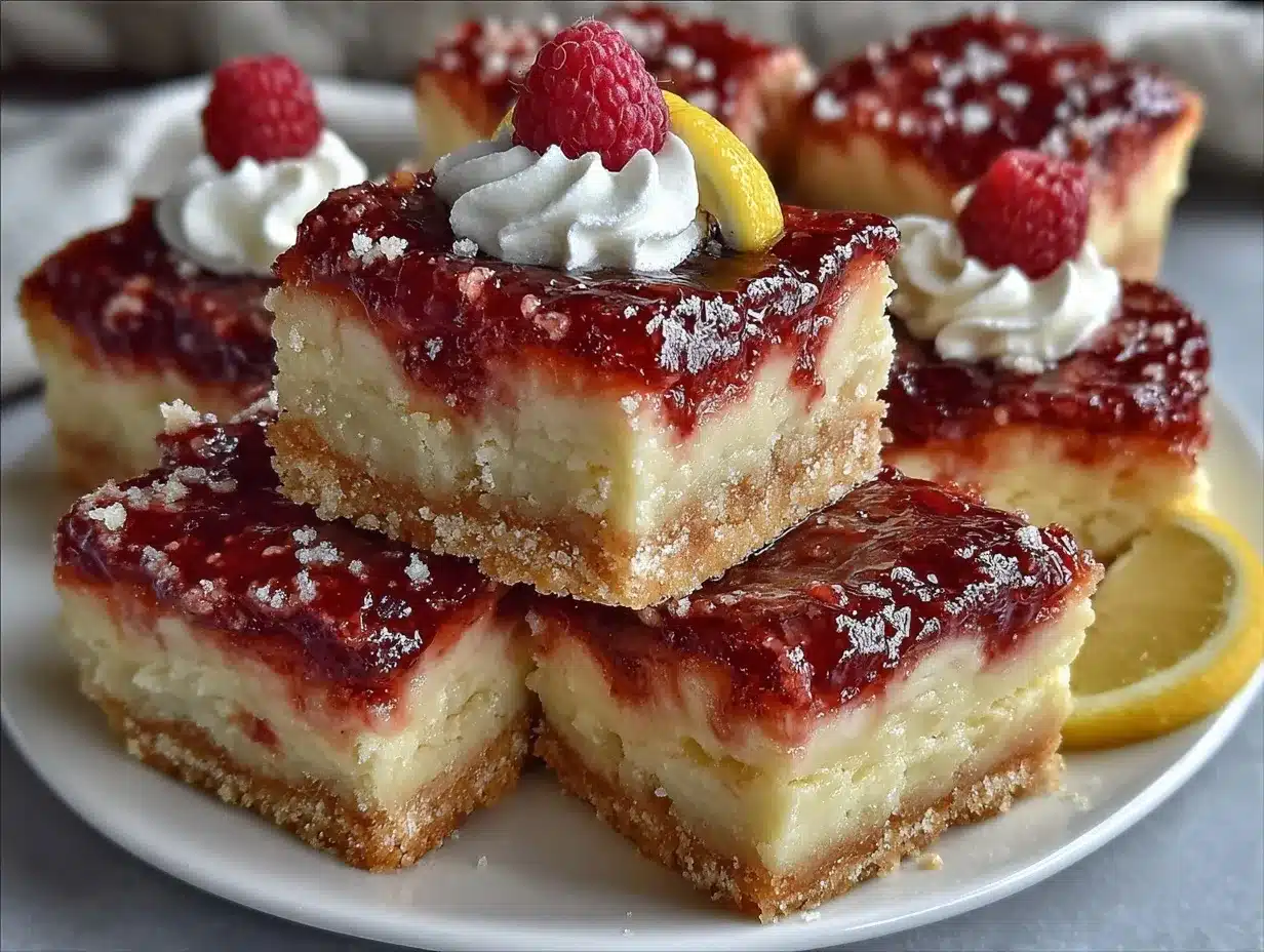 Lemon Raspberry Bars preparation steps